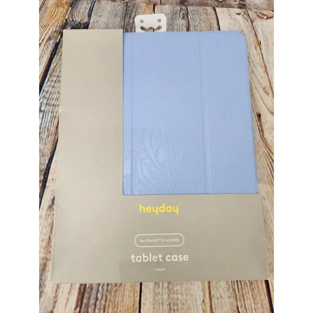 iPad Air 13in (2024) heyday Tablet Case & Stylus Holder Blue With Floral Design